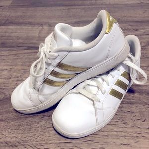 adidas Gold + White Shoes